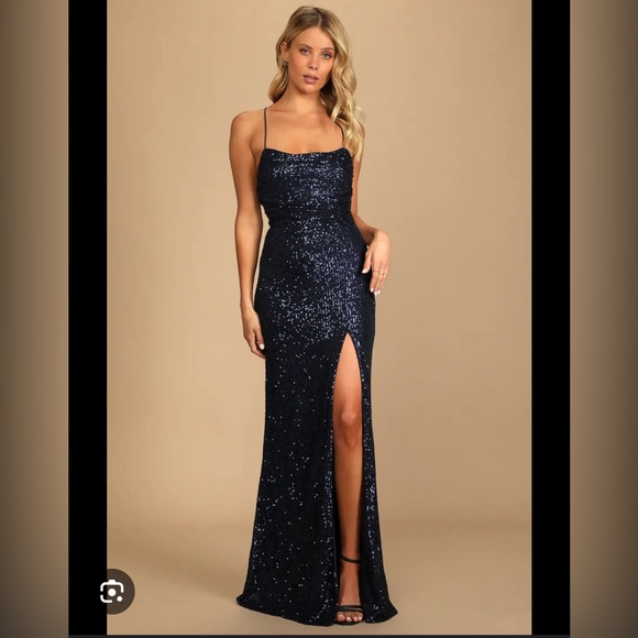 Lulus maxi sparkle dress - Picture 1 of 2